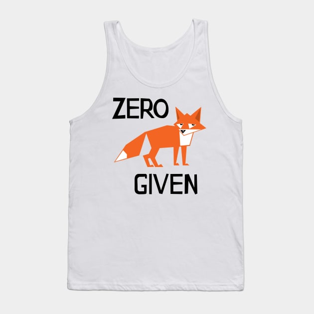 Zero Fox Given Tank Top by Stacks